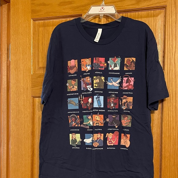 Bella Canvas Tops - Bella Canvas Navy Blue Medical Terminology Tee